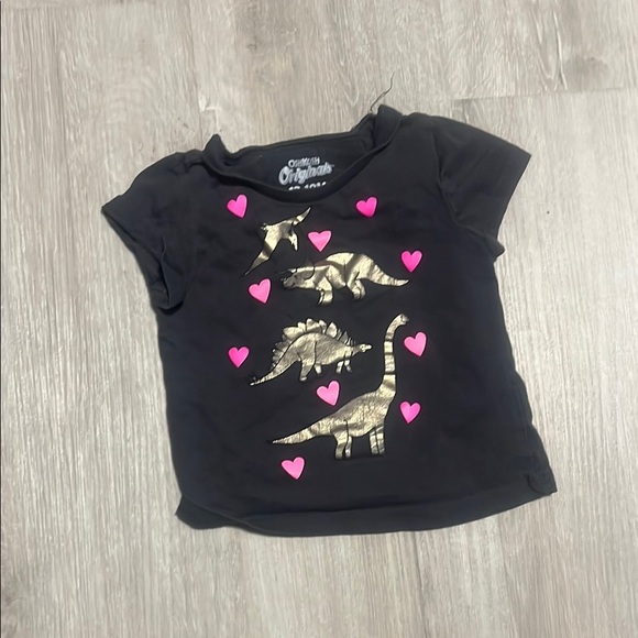 OshKosh B'gosh Black and Pink Dinosaur Tee - Picture 1 of 1